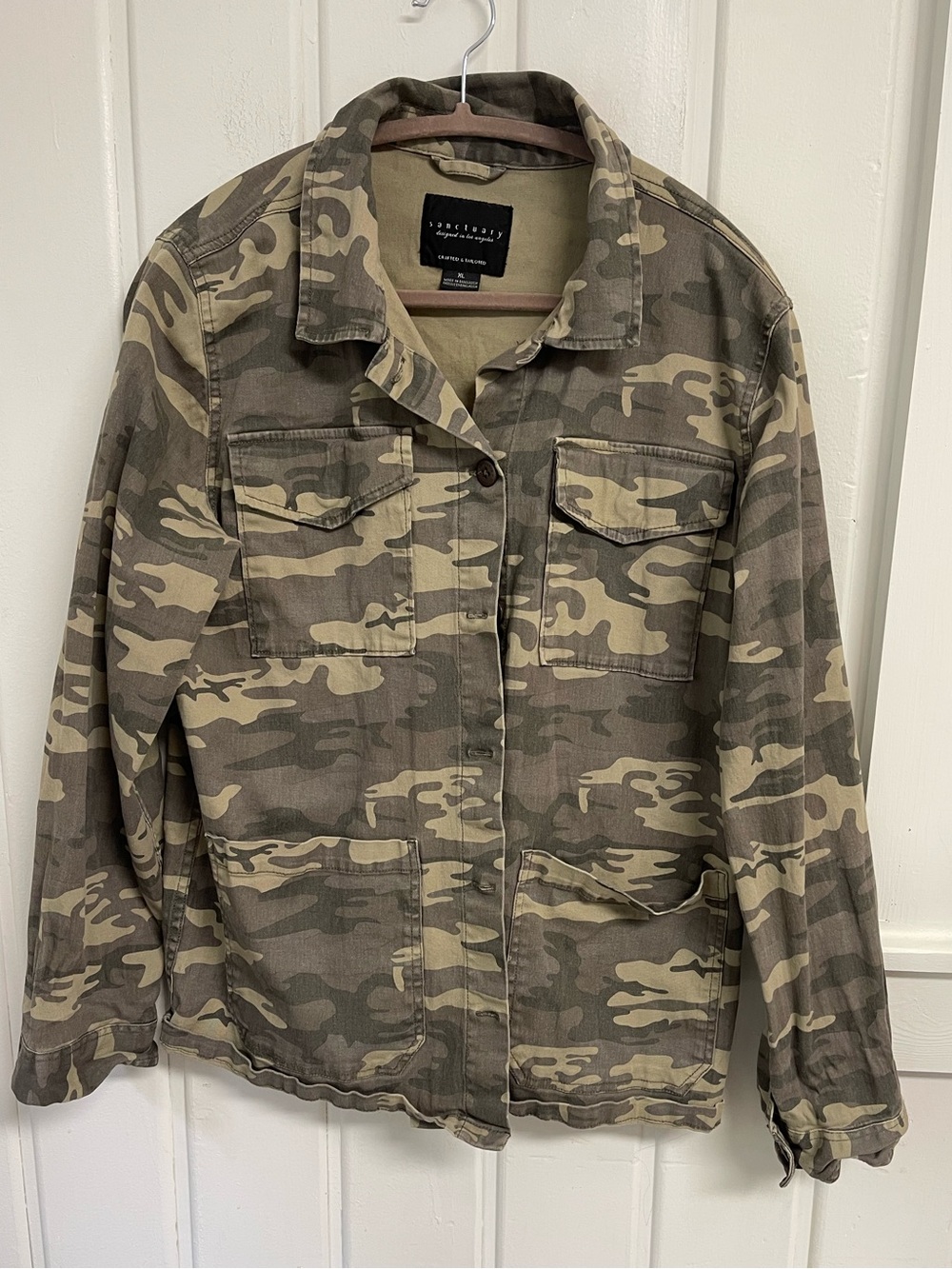 Sanctuary Crafted & Tailored camouflage utility jacket